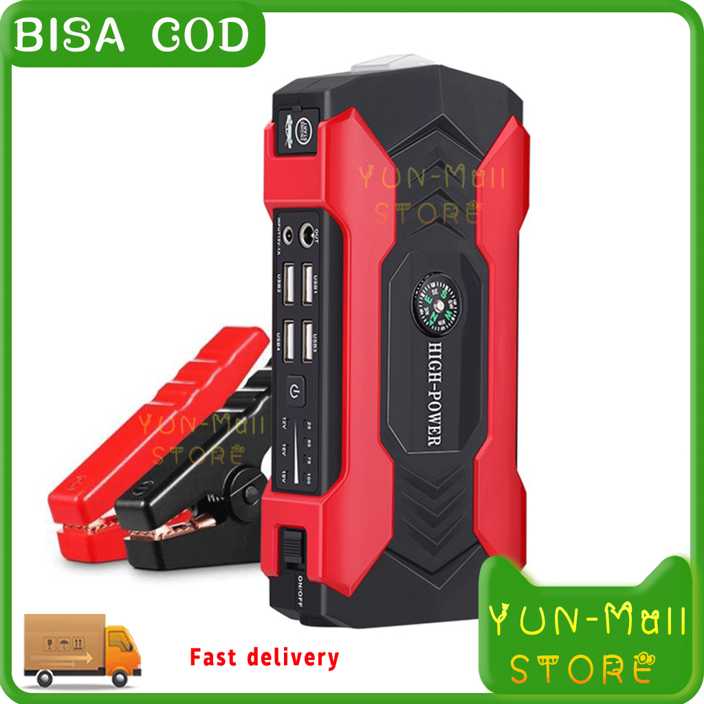 YUN Mall Mulai darurat portabel starter cadangan daya mobil Power bank Jumper Aki Mobil Power Bank J