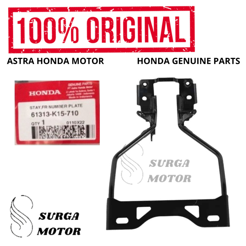 Braket Besi dudukan Plat Nomor Depan CB150R StreetFire New K15P 2021 Bracket Plate Pangkon Number No