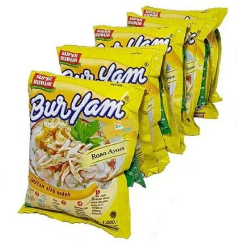 

Buryam bubur ayam instan 1 renceng 10 saset