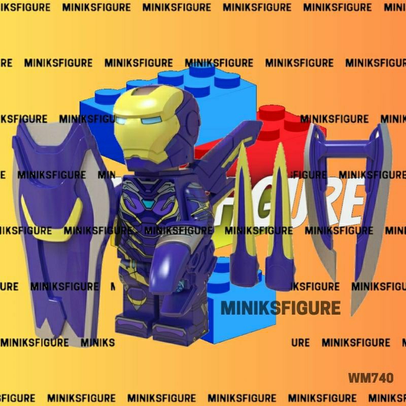Mainan Balok Susun Edukasi Anak Minifigure Pepper Potts Rescue Armor | Ironman MK XLIX | Mark 49 Iro