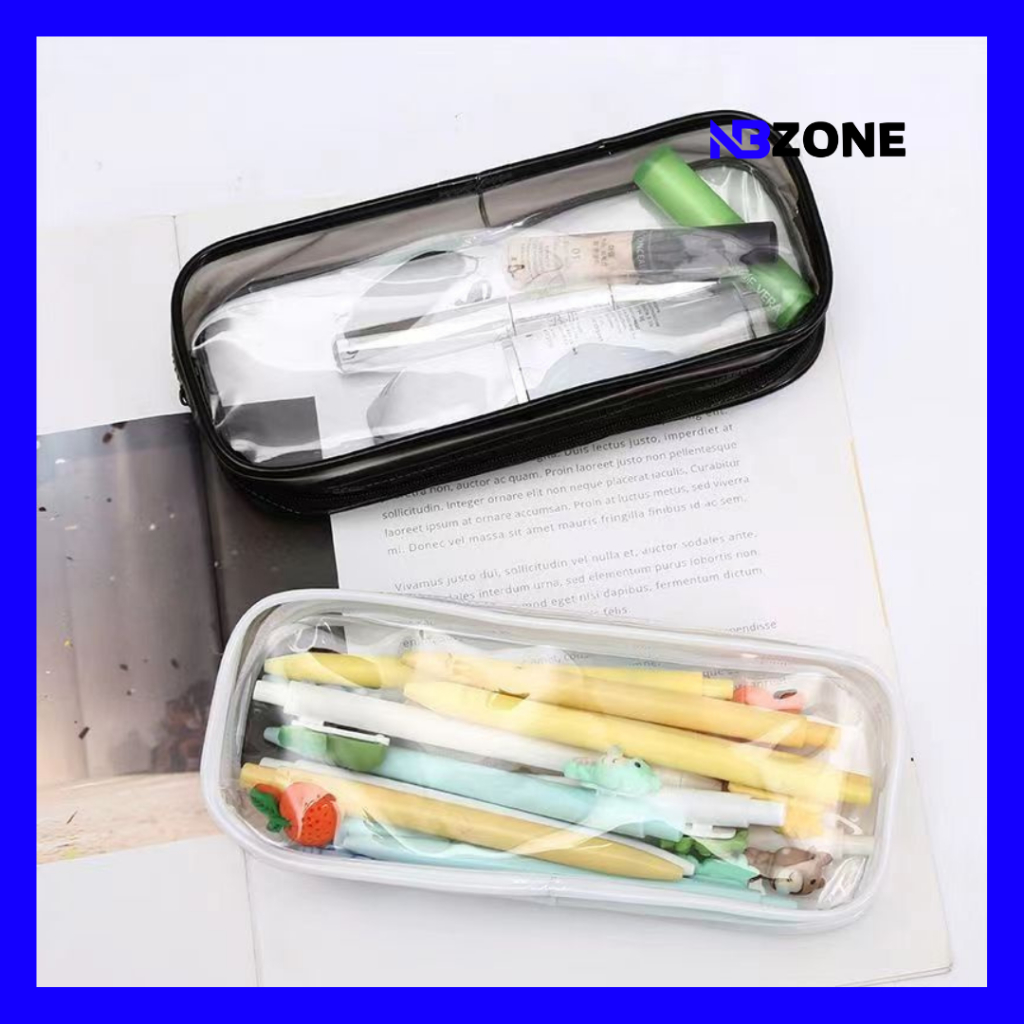 

Tempat Pensil Pouch Make Up Style Transparan Pencil Case Anak Sekolah Mahasiswa Lucu Kapasitas besar Waterproof Dustproof Large Capacity