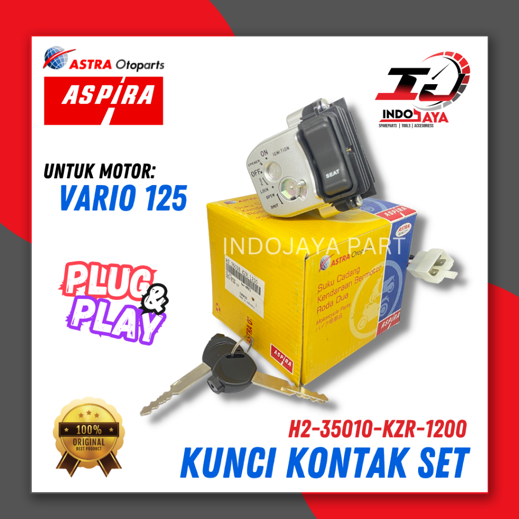 [BAYAR DI TEMPAT] KUNCI KONTAK ASSY ASPIRA VARIO 125 / KUNCI KONTAK SET + JOK / PAKET SET KUNCI KONT