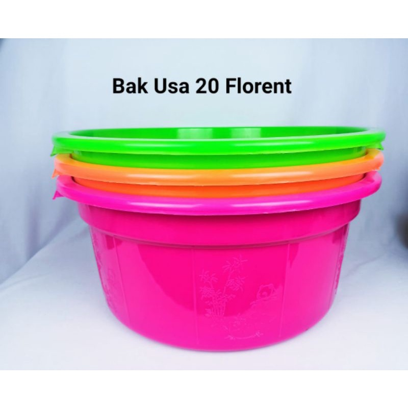 Bak Plastik / Bak Mandi / Bak bulat / Bak Cuci / Bak 20 florent warna / Bak USA 20 florent / Bak