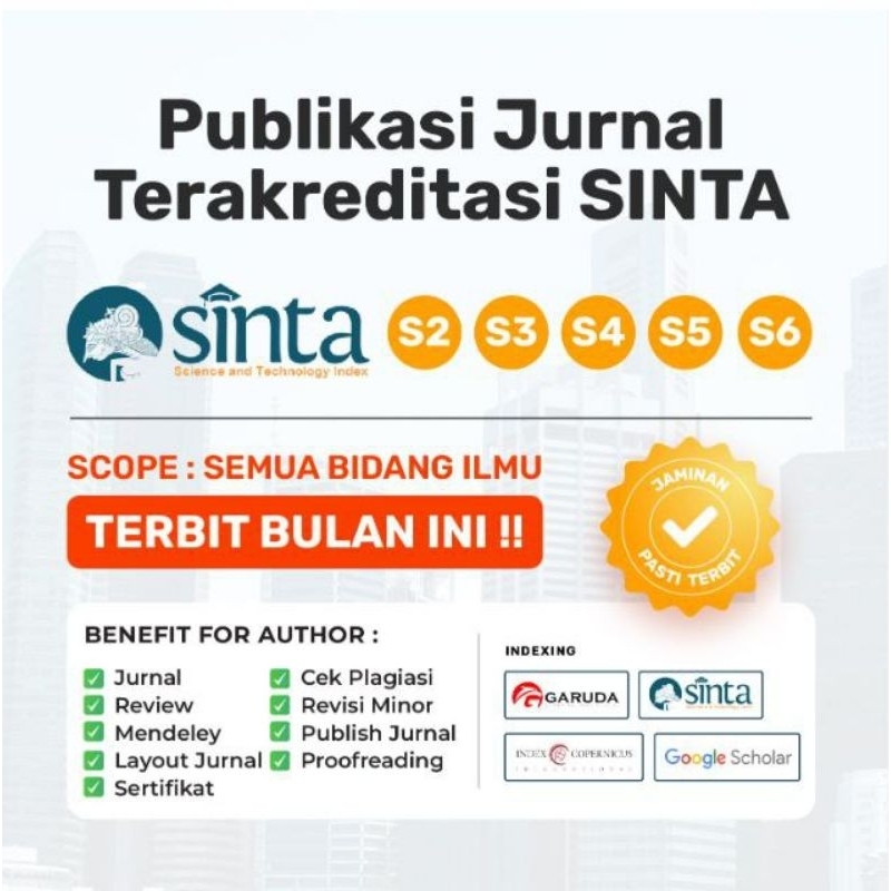 Paket Reguler Publikasi Jurnal Nasional Sinta 3