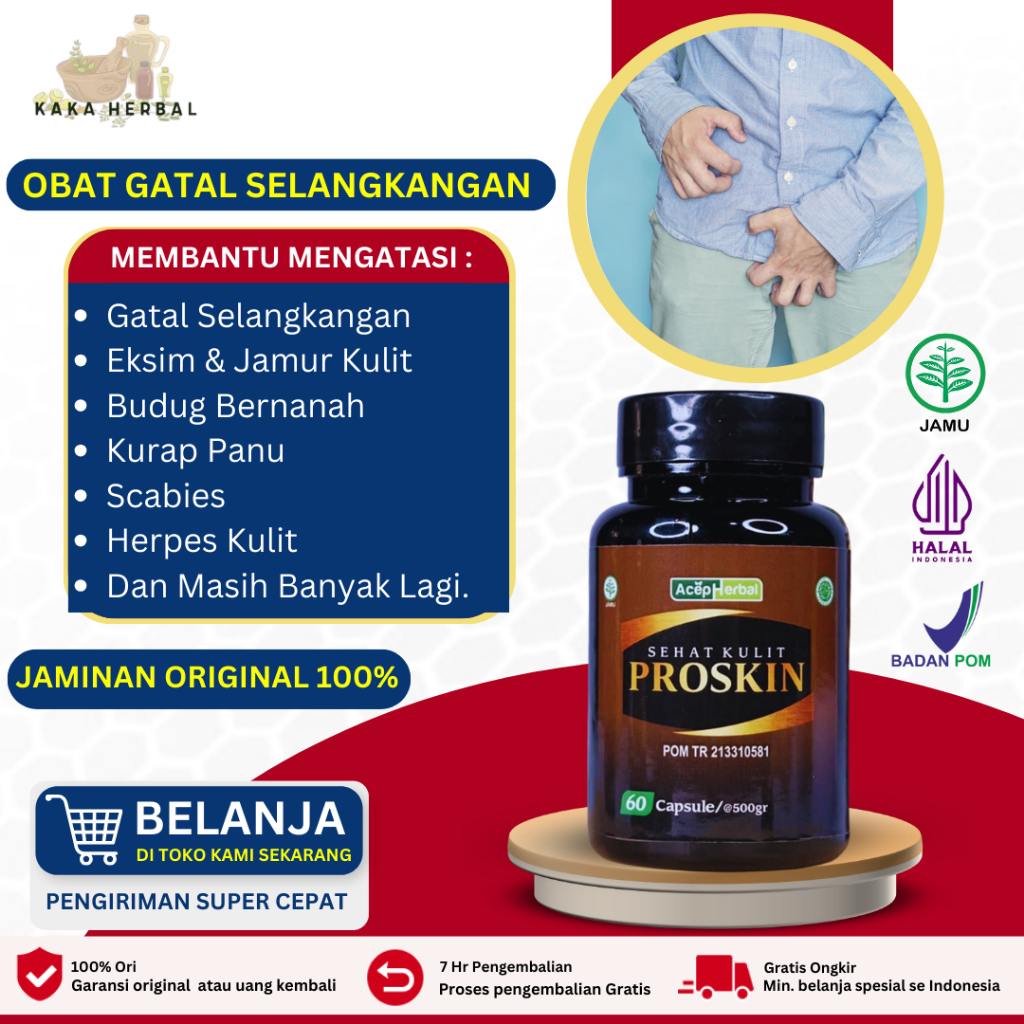 Proskin Kapsul | Obat Gatal Selangkangan, Obat Gatel Selangkangan, Obat Selangkangan Gatal Dan Hitam