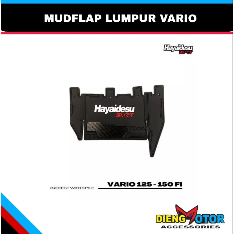 mudflap karet lumpur hayaidesu vario 125 fi vario 150 fi esp original