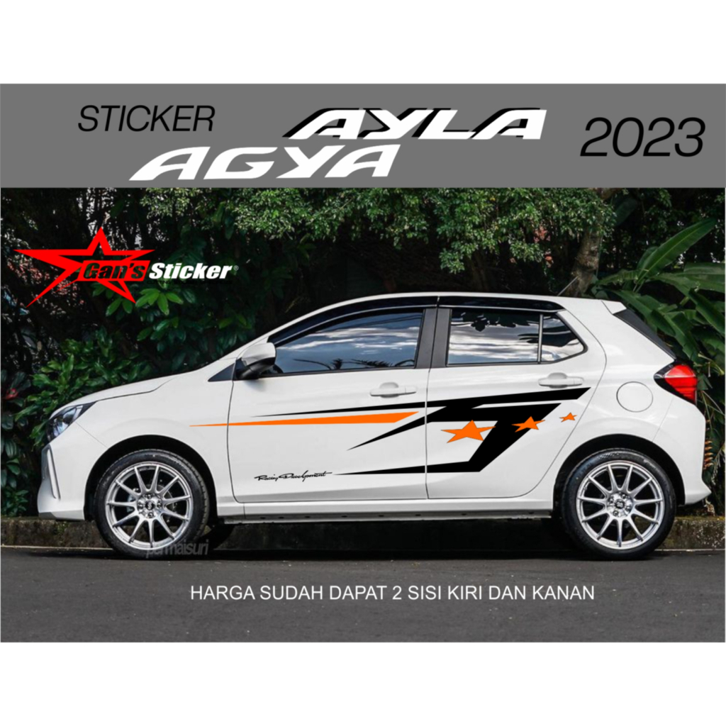 sticker daihatsu ayla 2023 aksesoris ayla 2023 sticker mobil ayla sticker all new agya all new honda