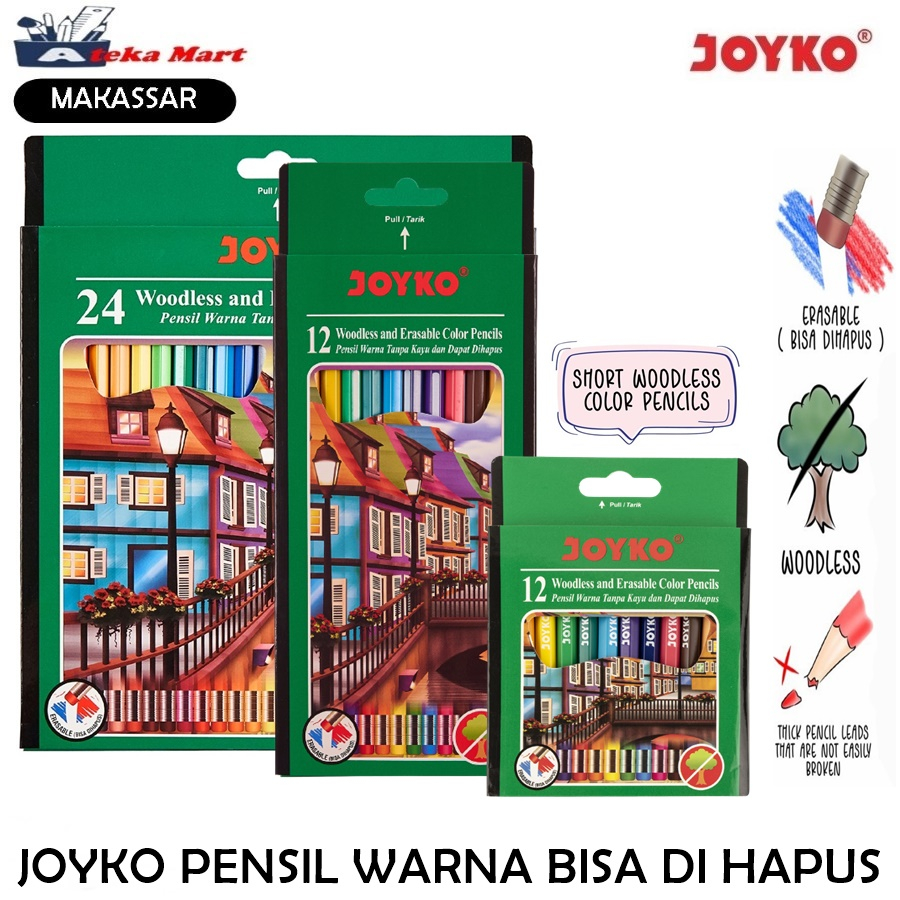 

[SET] JOYKO PENSIL WARNA BISA DI HAPUS CP-120 CP-109 CP-115