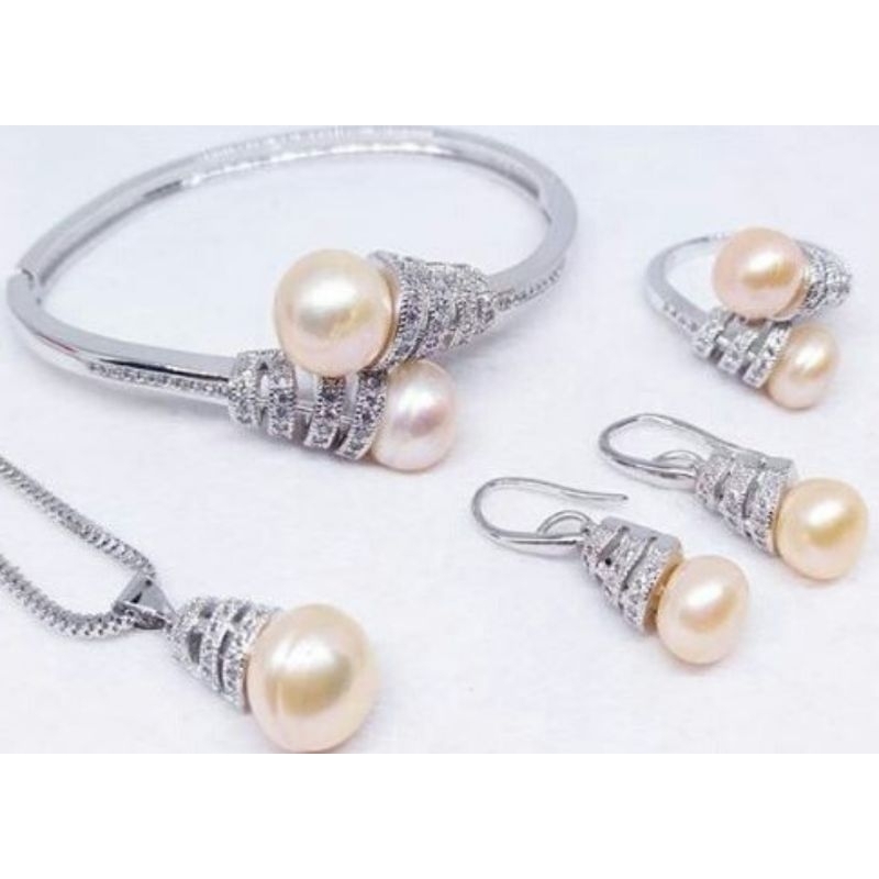 SATU SET MEWAH MURAH MUTIARA ASLI ORIGINAL LOMBOK