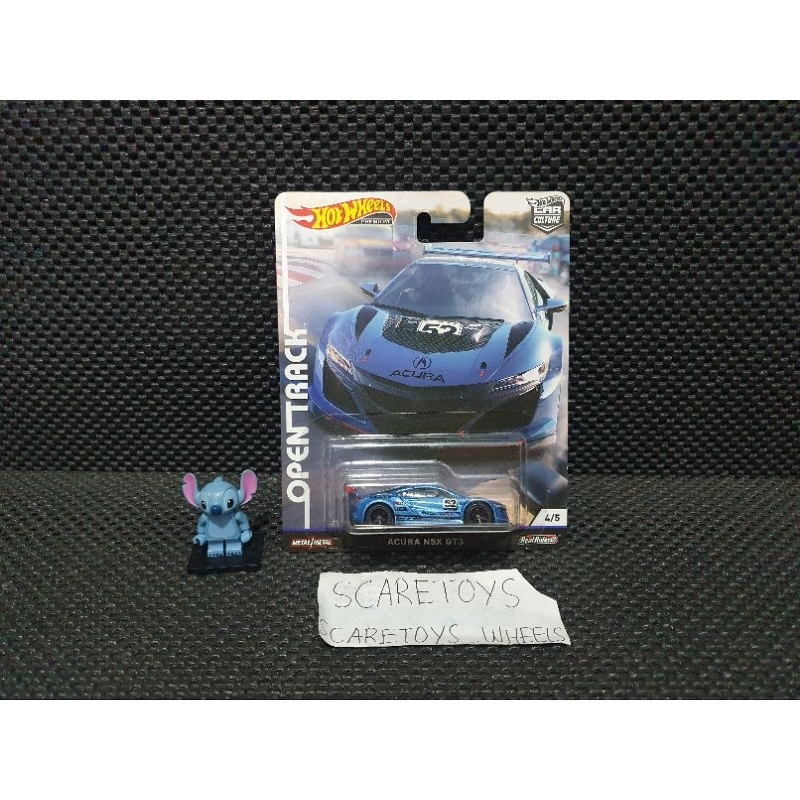 Hot Wheels Acura NSX GT3 Blue Open Track Premium