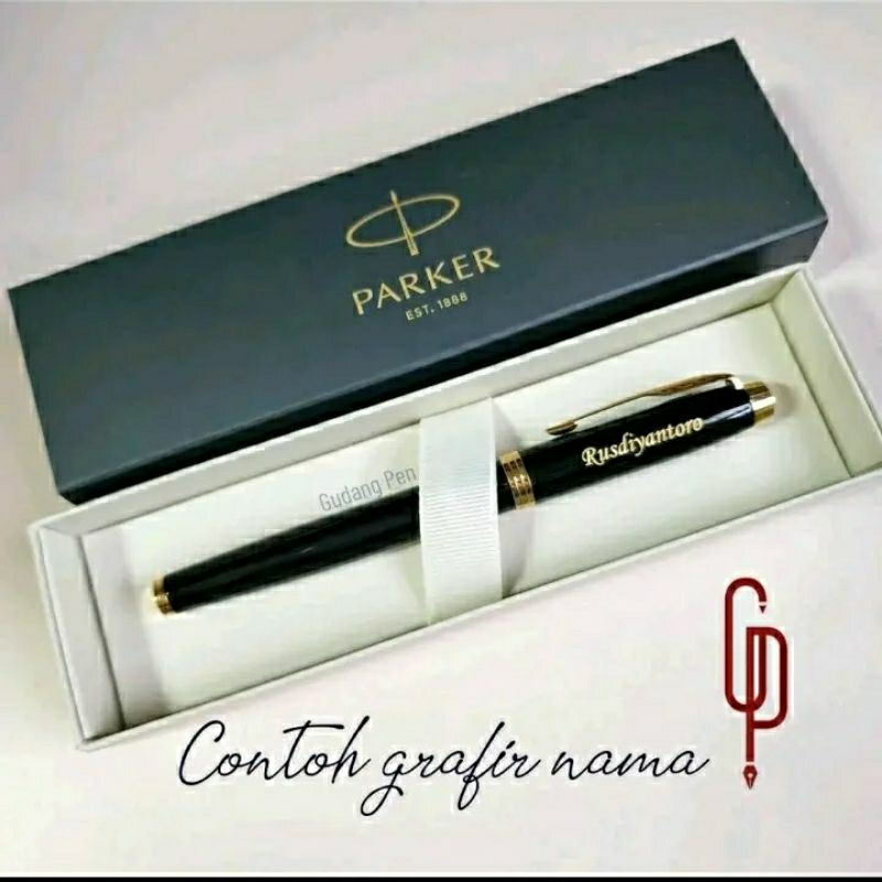 

Pulpen Parker Original New Lq Black Gold trim (klip emas) RB