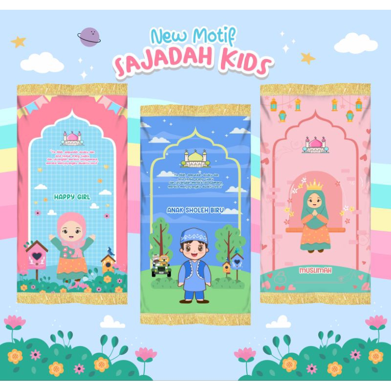 Sajadah anak karakter FREE nama