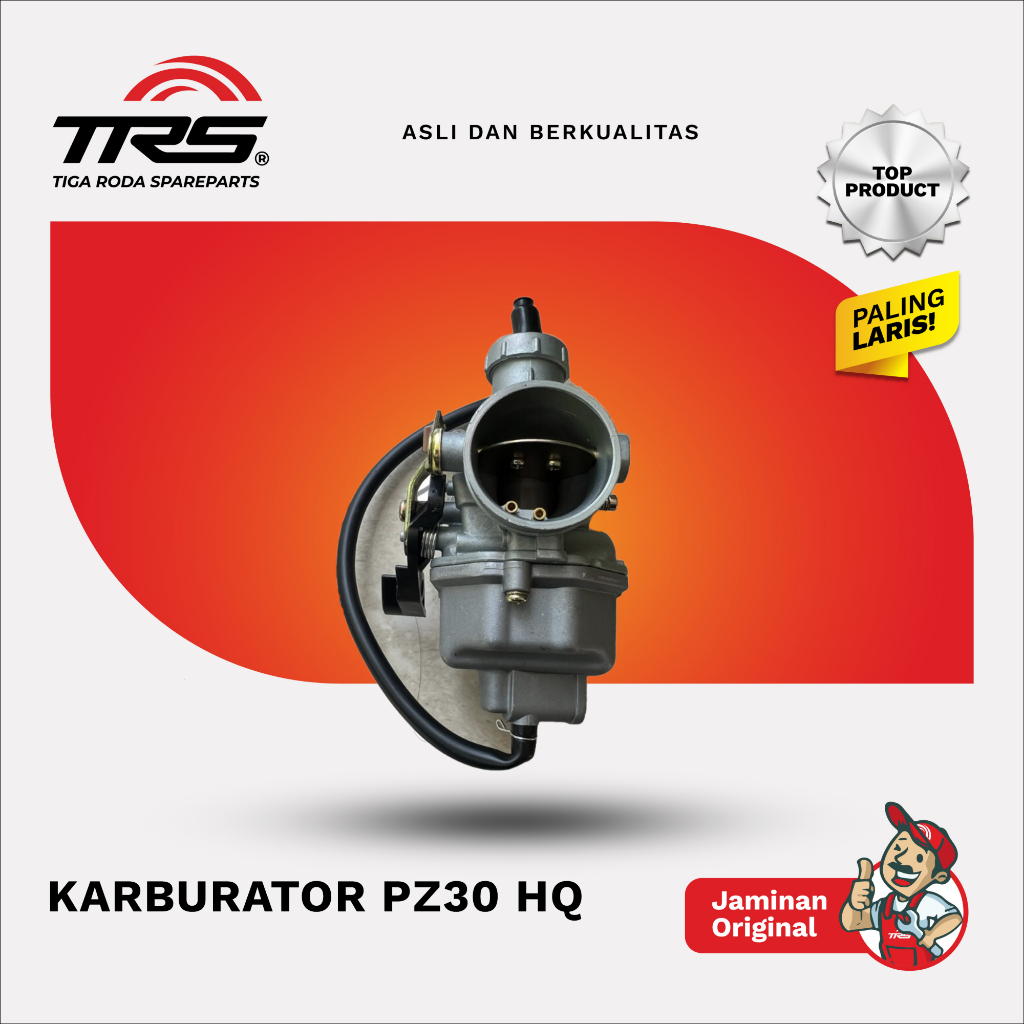 TRS Karburator Pz30 PZ30 Motor Roda Tiga Tossa Spareparts Original TRS