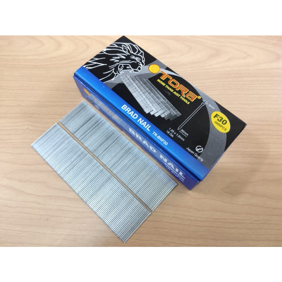 

ISI ANAK TEMBAK TORA F30/ISI PAKU TEMBAK FINISH NAIL AIR NAILER REFILL STAPLESS/Refil Isi Paku Tembak T Staples Nailer Air TORA BERKUALITAS