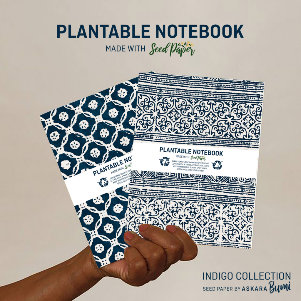 Plantable Notebook //Journal // Cover batik // Cover Recycled // Custom