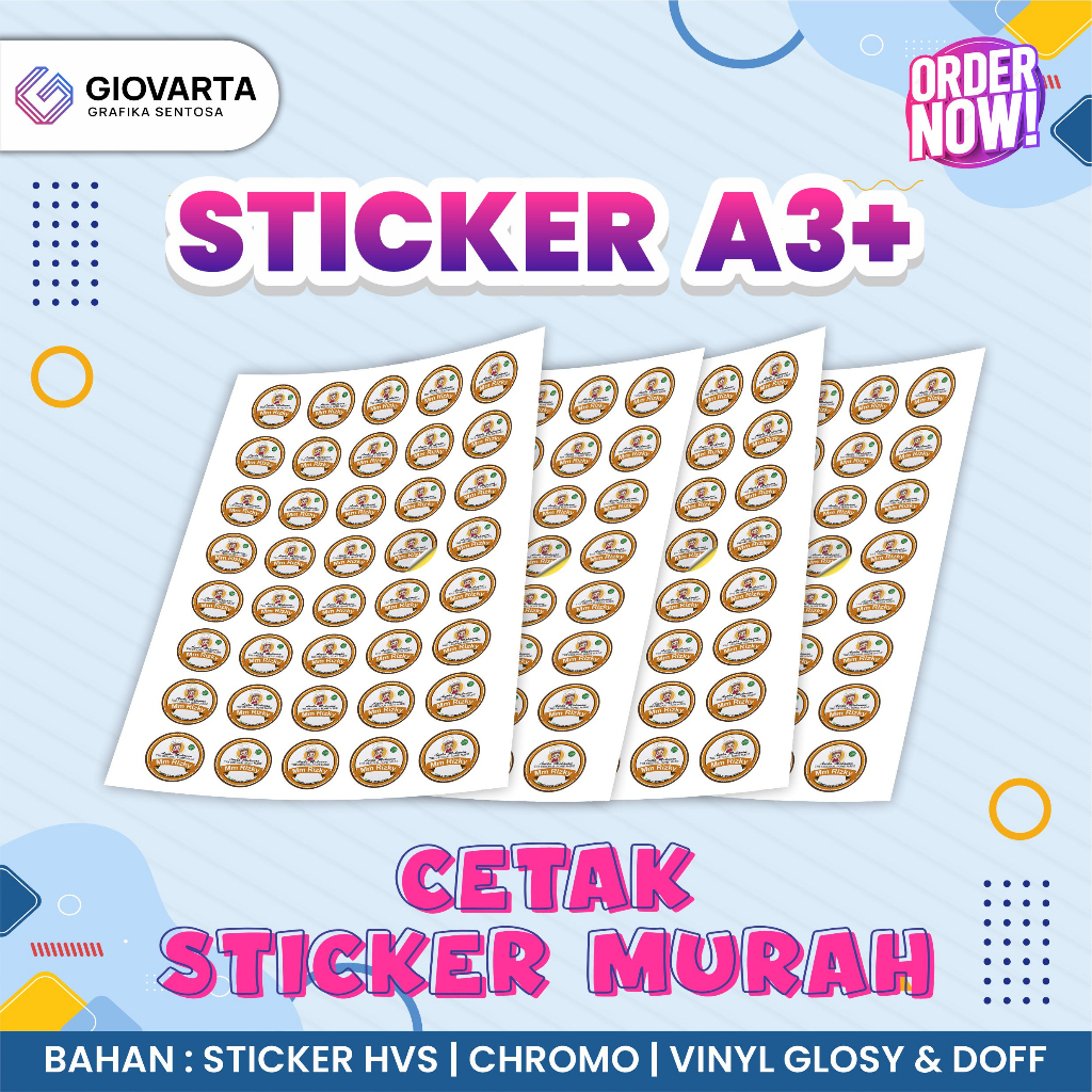 

STIKER LABEL CHROMO / STICKER LABEL KEMASAN / STIKER CUTTING / STICKER OLSHOP