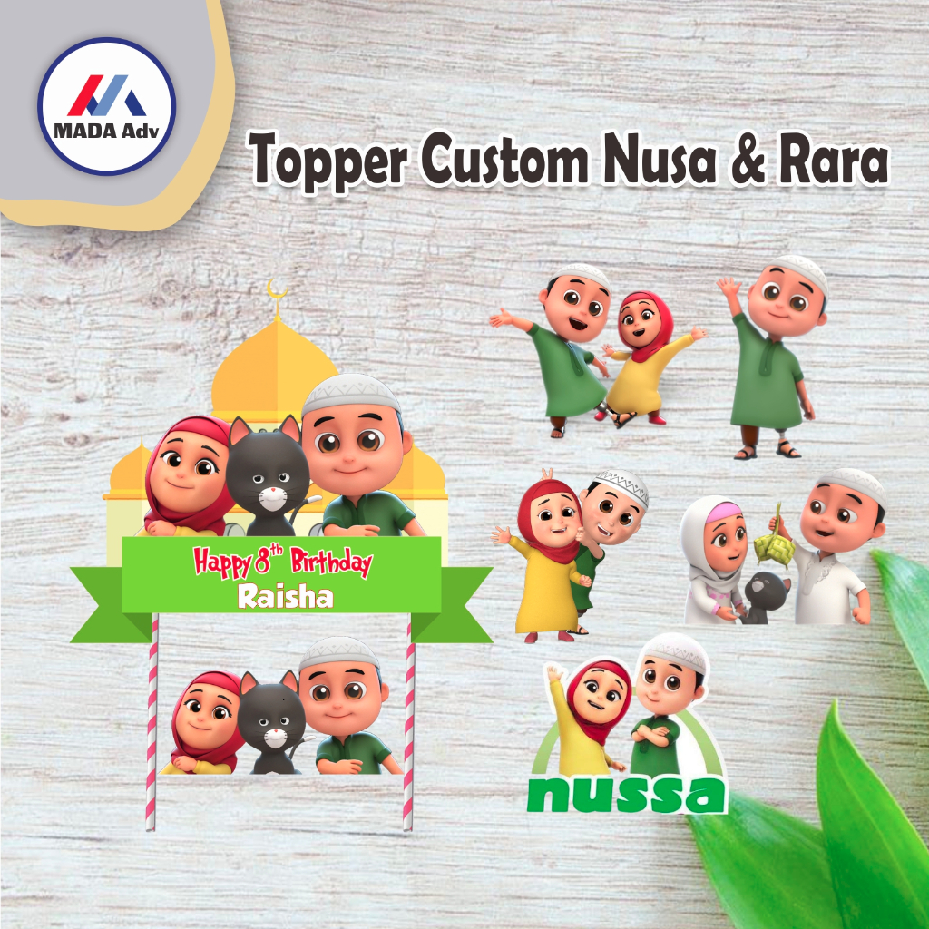 Topper Cake Kue Nusa Rara/ Topper Cake Kue Murah/ Topper Cake Kue Nama & Foto / Topper Cake Kue Kara