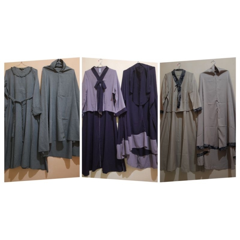 set gamis syar'i (preloved)