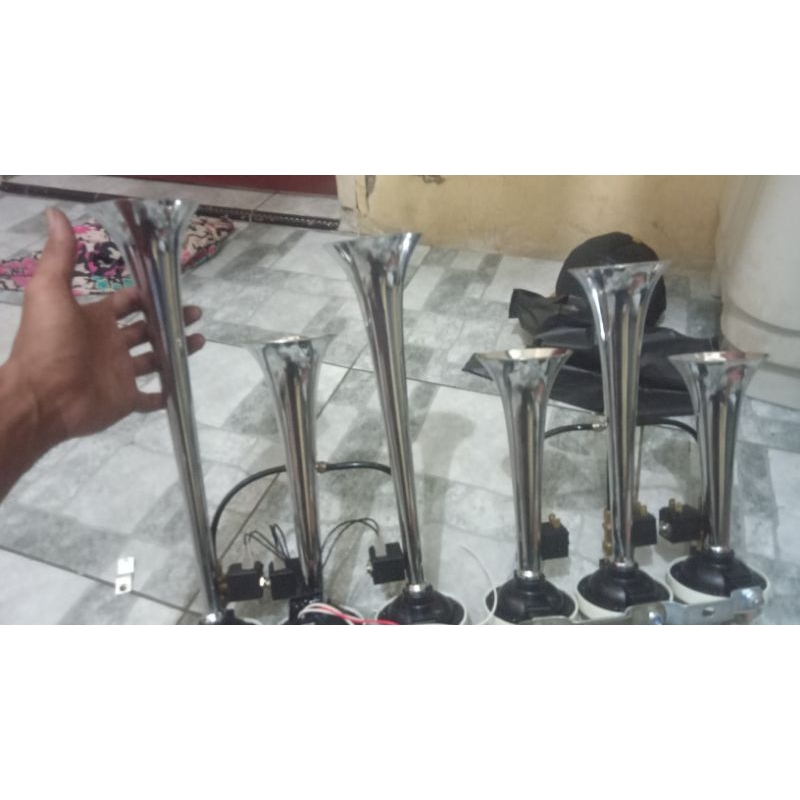 Klakson telolet 6 corong custom 12/24 volt
