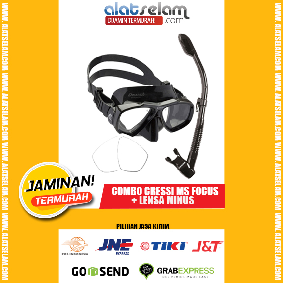 Combo Cressi MS FOCUS Salvar - Kacamata selam - Kacamata Diving Minus / Mask Cressi Snorkling Diving