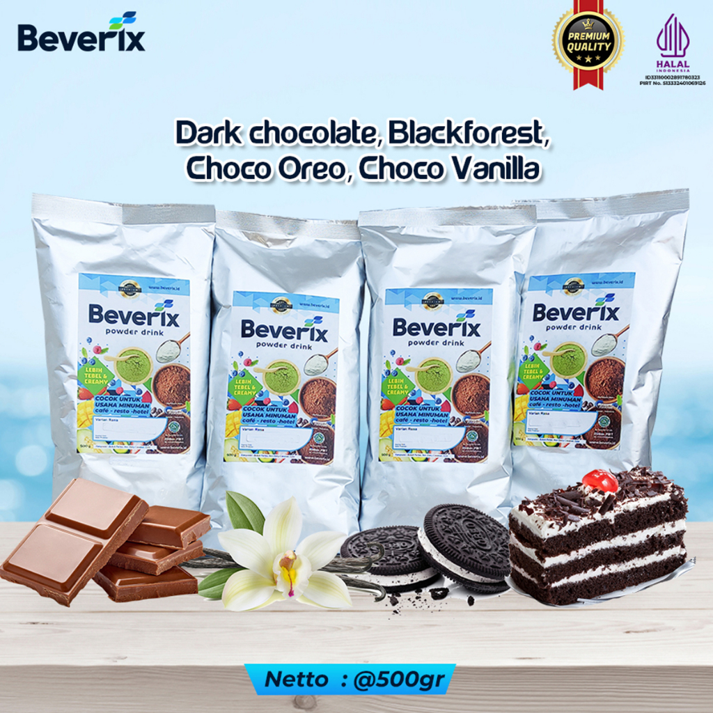

Paket Usaha Coklat Nyoklat Viral Bubuk Minuman Premium Kemasan 500 gram Beverix Powder Drink