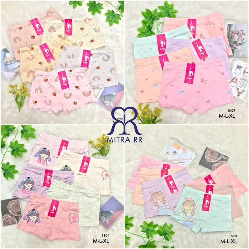 Lydyly Kids Boxer Anak Motif | Celana Dalam Boxer Anak Perempuan 3 – 5 Tahun | CD Anak Cewek