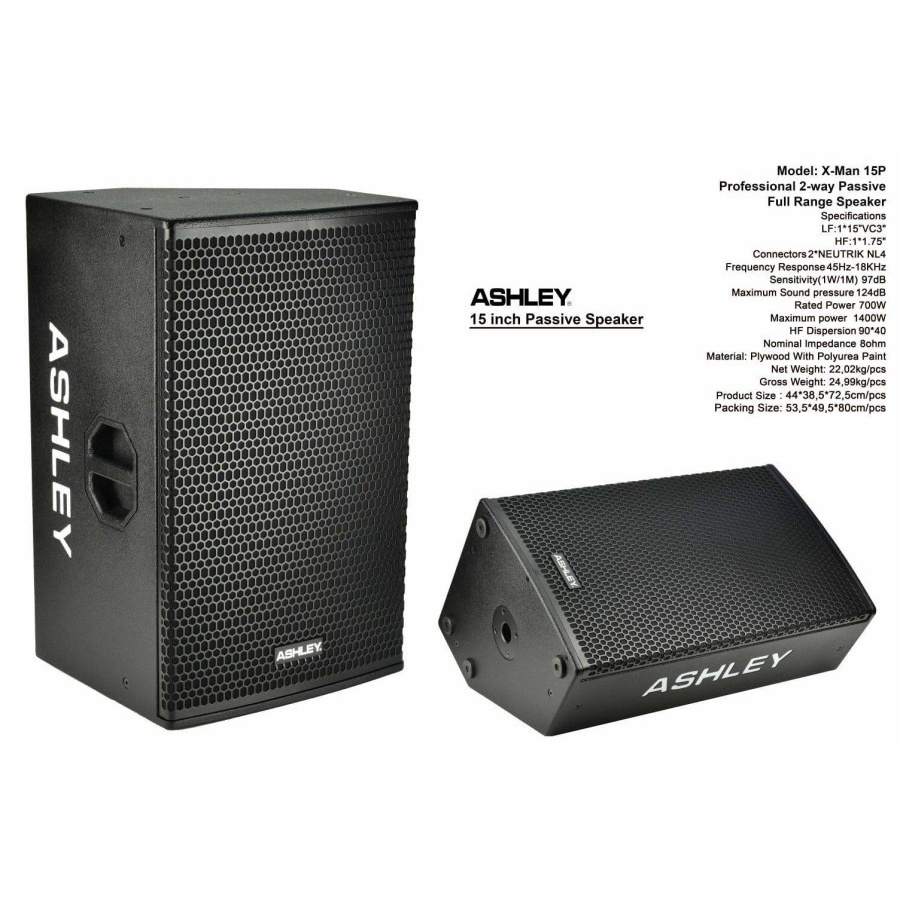 Speaker ashley xman 15 sepiker xman 15 ashley x-man15 speaker pasif 15in harga per unit