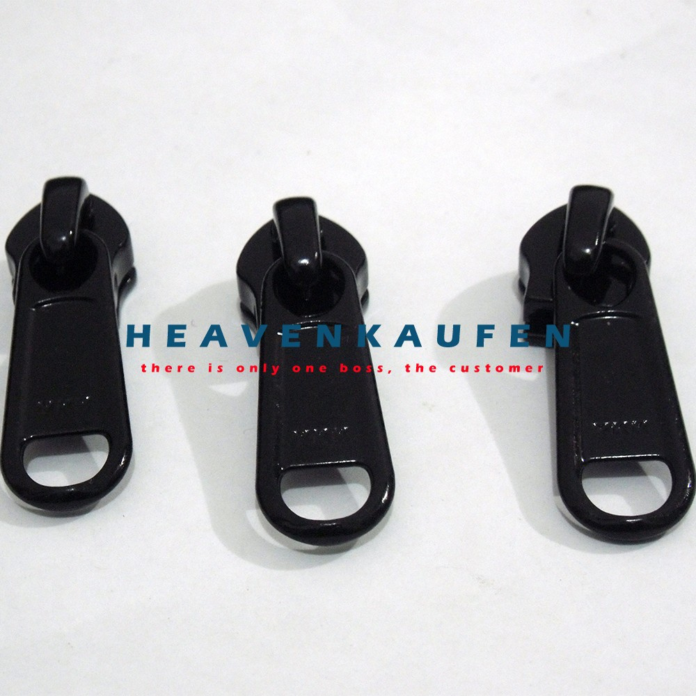 Kepala Resleting YKK coil no 10 hitam zipper head gigi jumbo besar rit ritsleting retsleting sleting