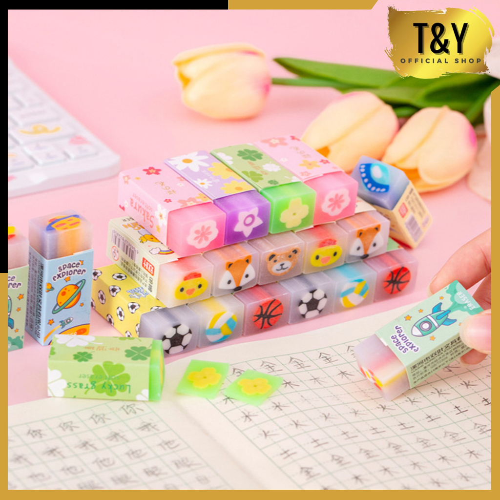 

T&Y Eraser Penghapus Karakter Dinosaurus Penghapus Pensil Motif Buah Fruits Sweet Eraser Anak Sekolah Karakter Dino Hapusan Sekolah Korean Style