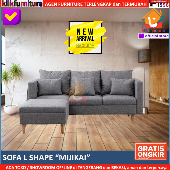 Sofa L Sudut Minimalis Modern MIJIKAI