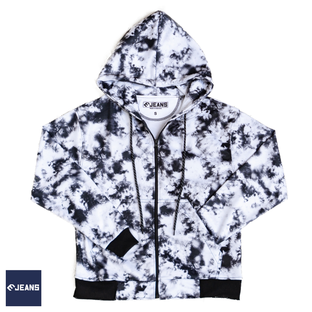 NEU ZIP-UP HOODIE - BLACK ONYX - UNISEX TIE-DYE HOODIE