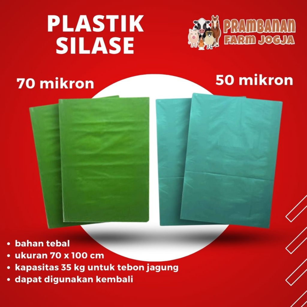 Plastik Silase Fermentasi Pakan Ternak Kambing Domba Sapi dll