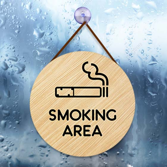 

Sign Board smoking area