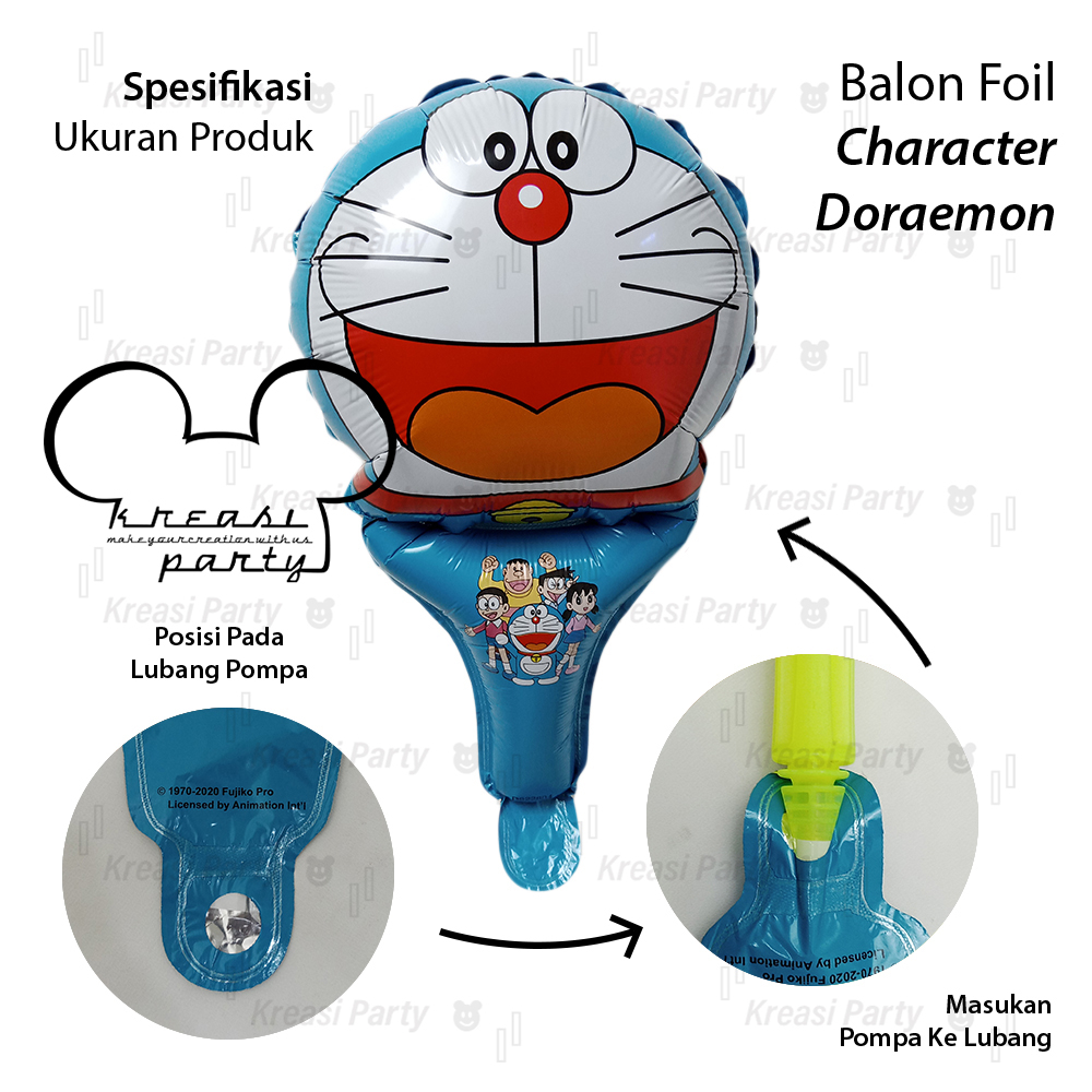 Balon Tongkat Doraemon  / Balon Pentung / Balon Souvenir Doraemon