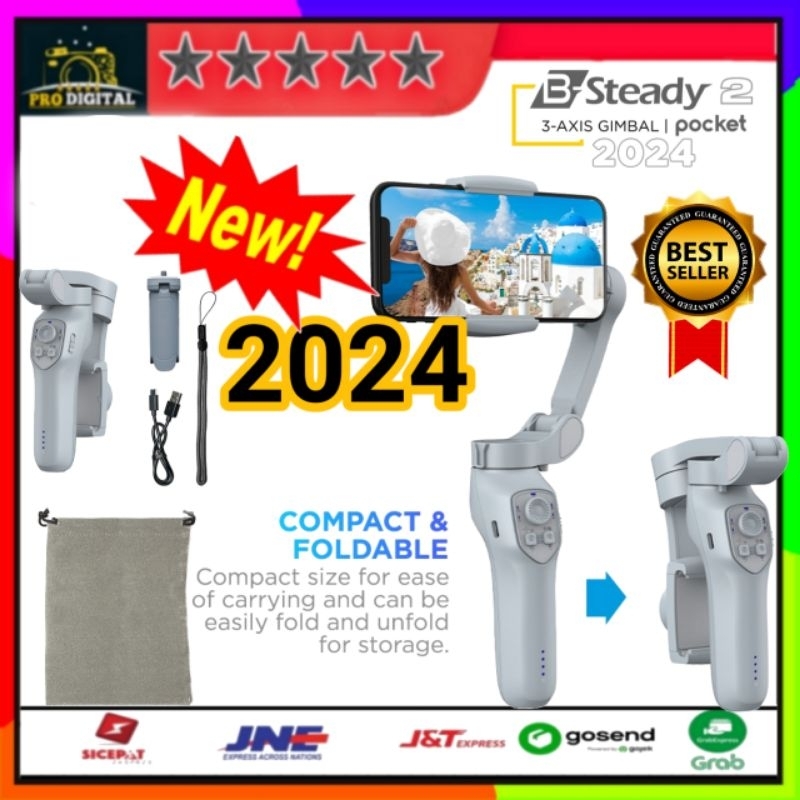 Brica B-Steady 2 Pocket 2024 - B Steady 2 Pocket 2024 Gimbal Stabilizer Handphone