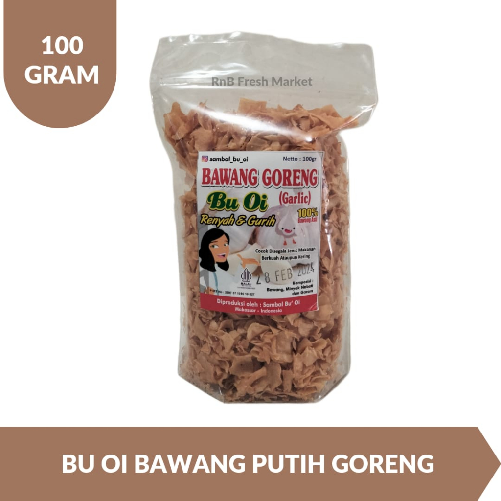 

Bu Oi Bawang Putih Goreng 100 Gram