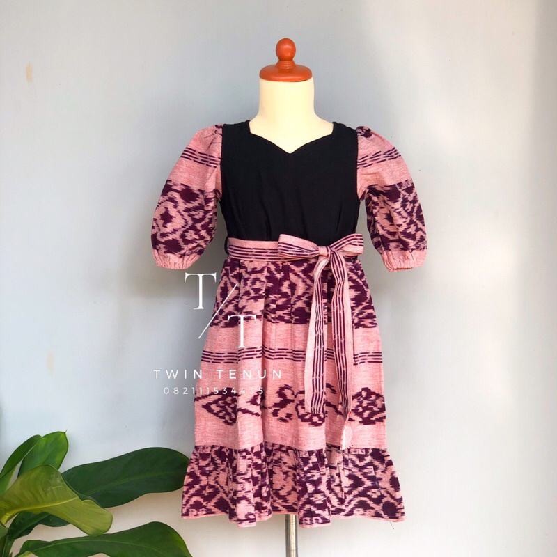TWIN TENUN / Dres Tenun, baju anak, tenun, tenun murah, baju tenun, gaun, dress anak
