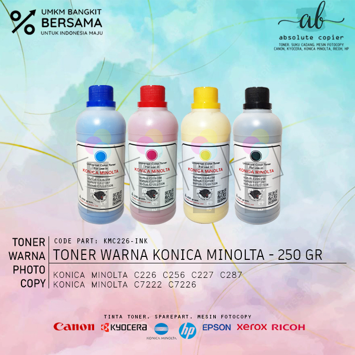 Toner Konica Minolta Konica Warna C 226 256 227 287 7222 7226 Full Colour Original Fotocopy Absolute