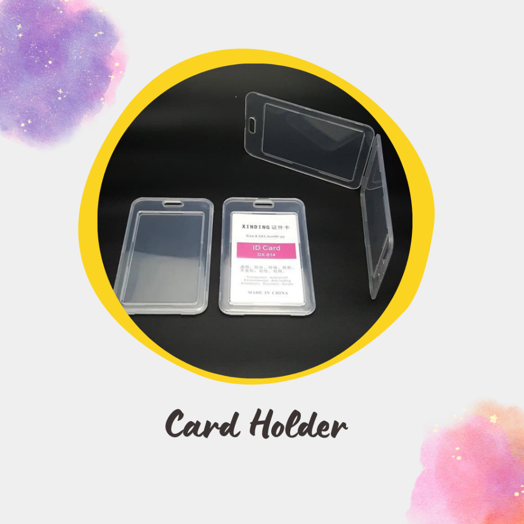 

Card Holder Frame Casing Box Tempat ID Card Bening Tutup Portrait