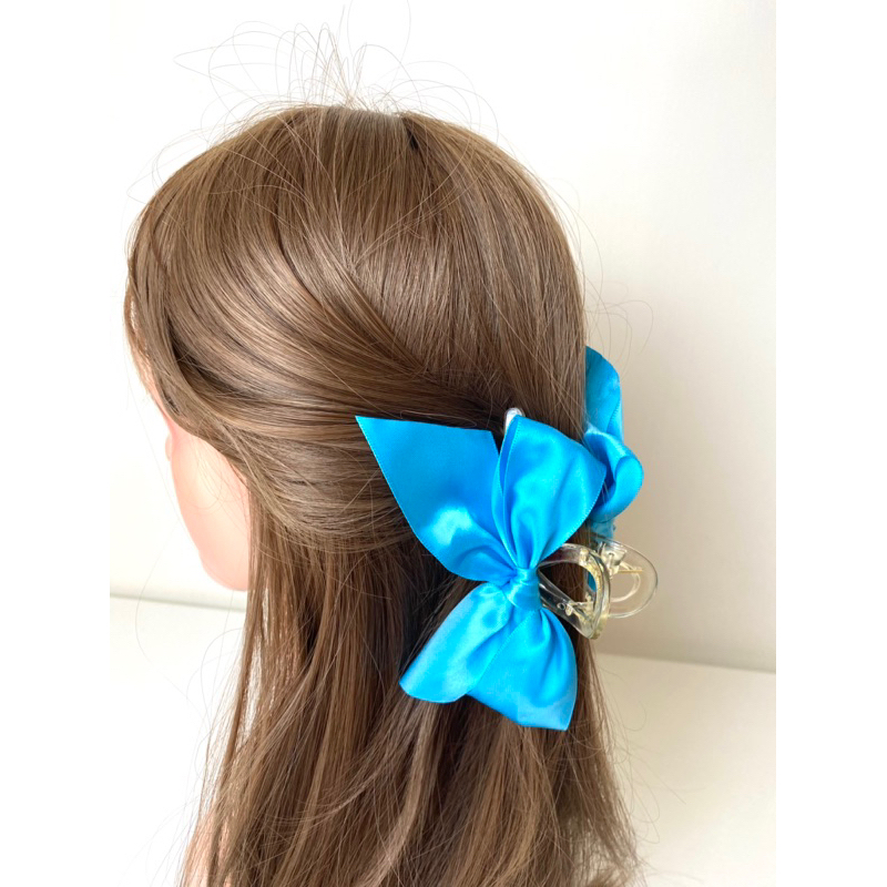 Jepit rambut pita jepit rambut Korea jepit rambut lucu jepit rambut pita satin aksesoris rambut ikat