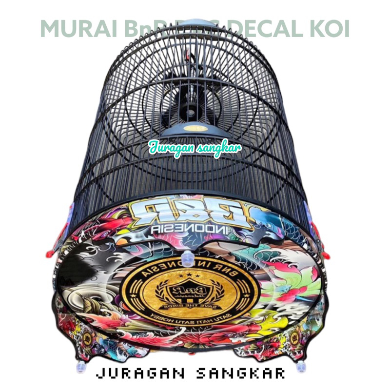 SANGKAR KANDANG MURAI BnR PVC DECAL KOI