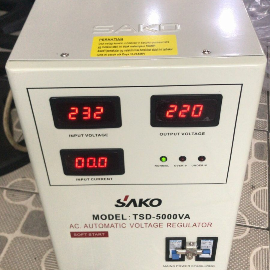Stabilizer Listrik Digital SAKO TSD-5000 LED Stavolt 5000 Watt