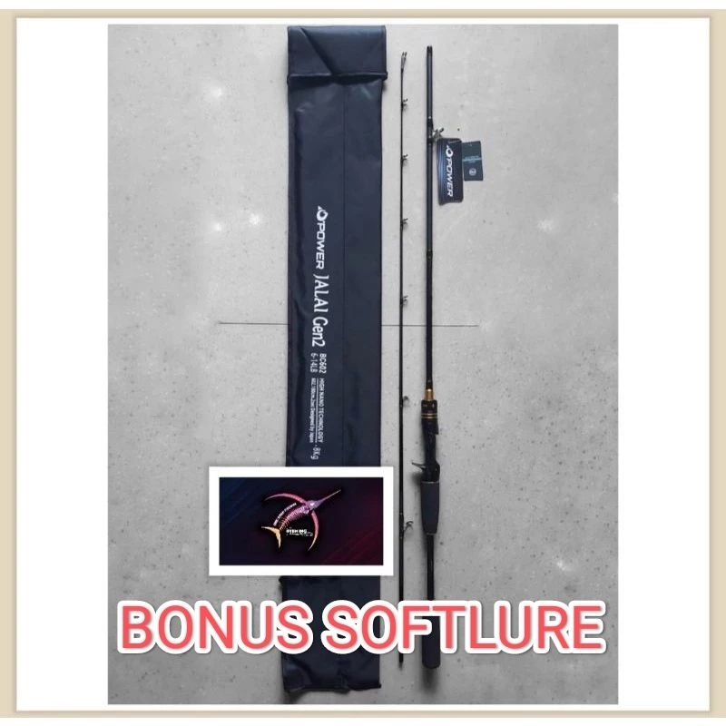 Rod BC/SP D power Jalai gen 2 bonus softlure+wormhook