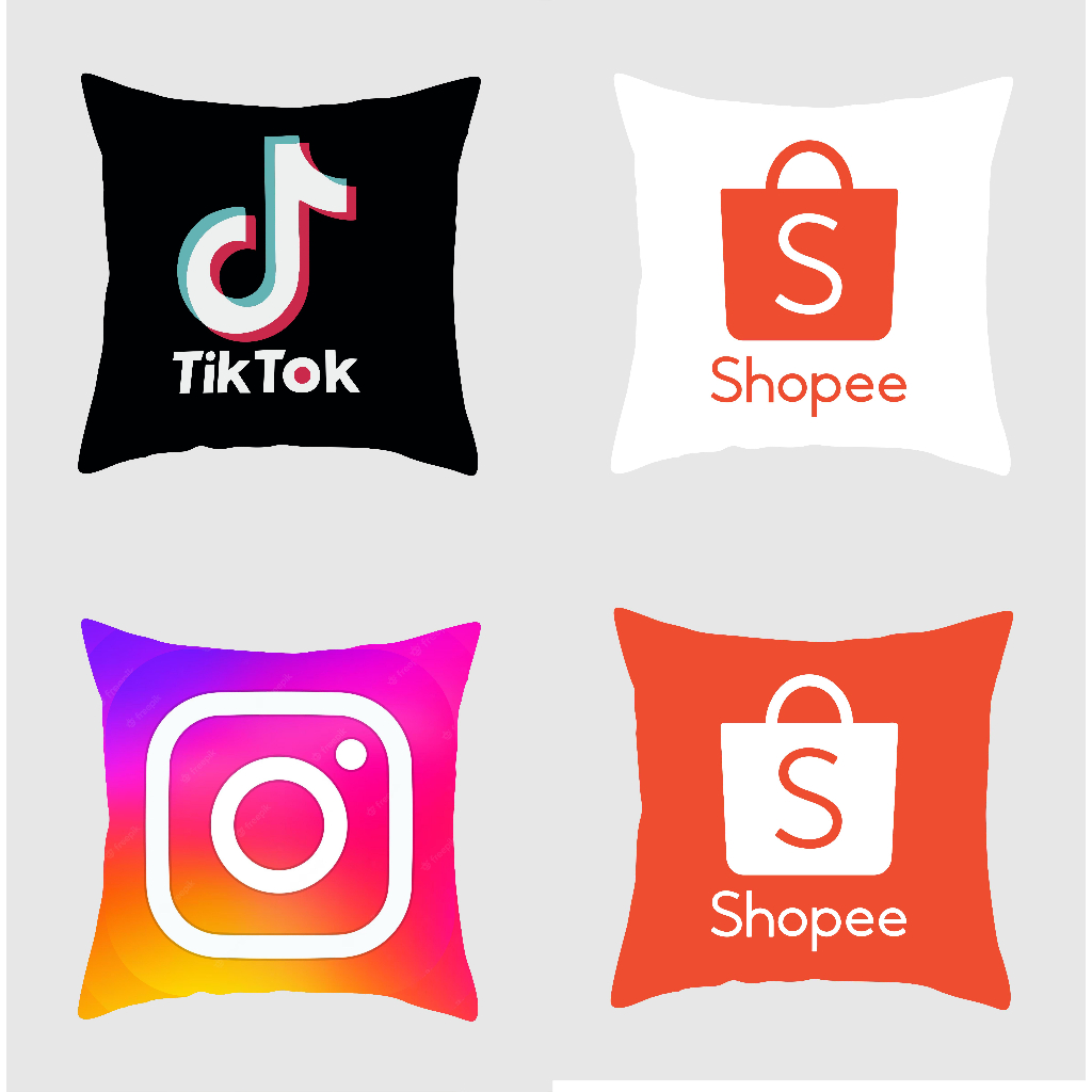 Bantal kotak tiktok, shopee, instagram