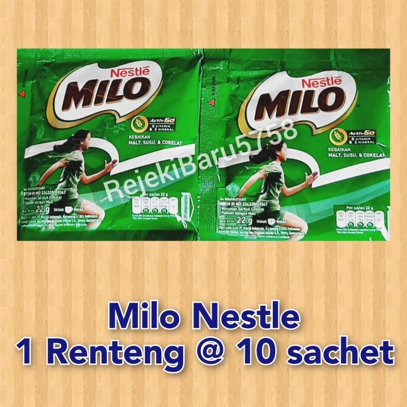 

Susu Milo Activ Go 1 Renteng isi 10 Sachet @ 22gr