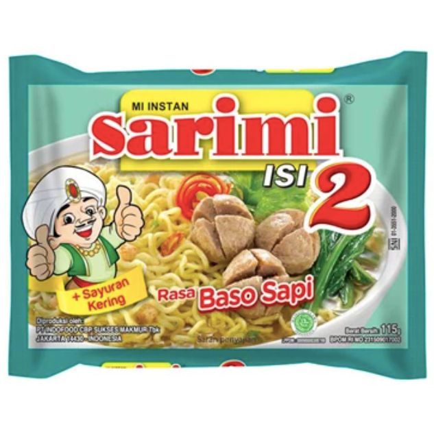 

Sarimi Bakso Sapi isi 2 Mi Instan