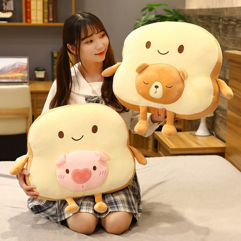 Bantal Boneka Lucu Seri Bantal Sofa Roti Bantal Kado Ulang Tahun Cewek Hadiah Ulang Tahun Untuk Wanita Alas Duduk