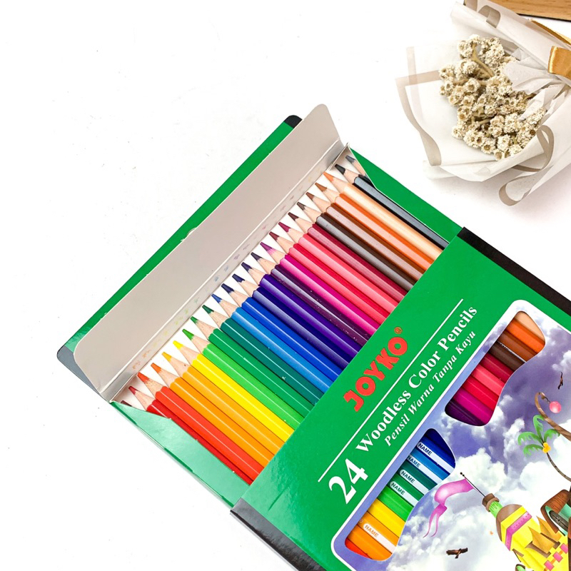 

Pensil warna Joyko 24 warna panjang CP-104 Woodles ( 1 set )