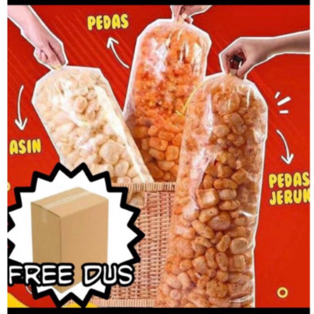 

TERMURAHHH !! KERUPUK KULIT VIRALL 500gram PEDAS/ASIN/ORIGINAL