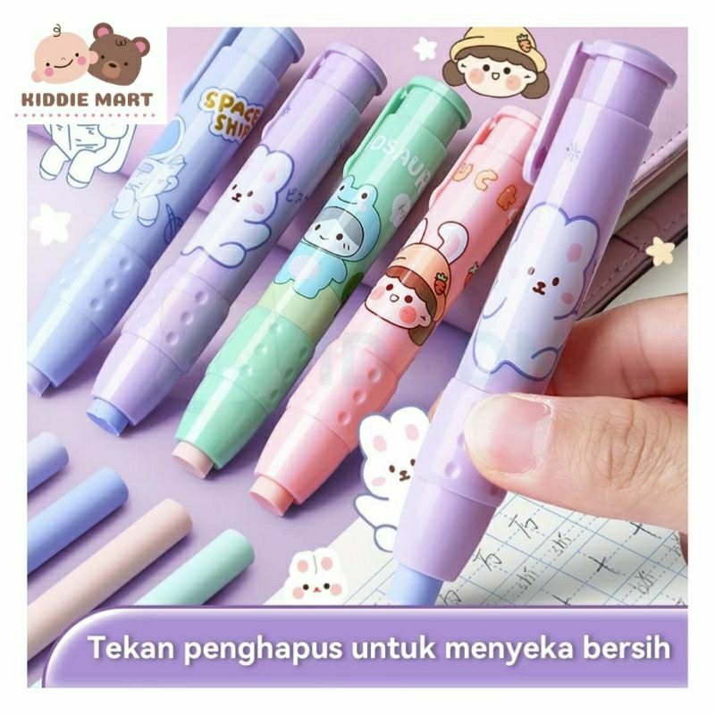 

1 Set Penghapus Mekanik Pensil Karet Eraser Anak Cute Mechanical